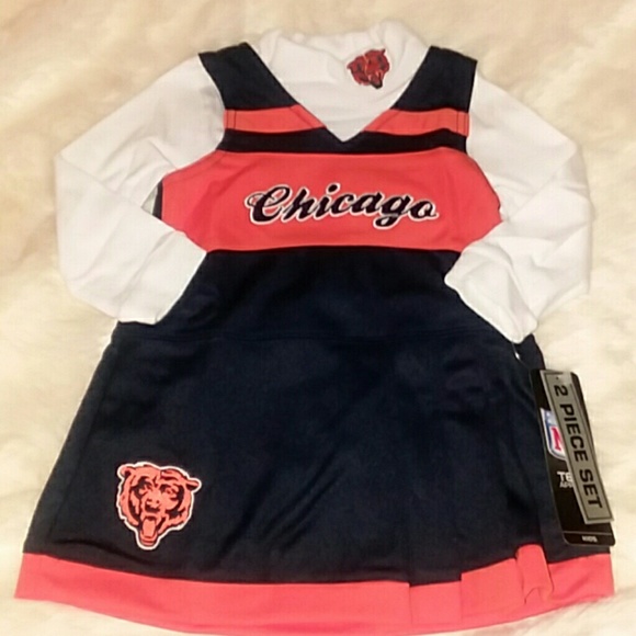 NWT Girls 2 Piece NFL Chicago Bears Dress 18 Mont - Picture 1 of 8